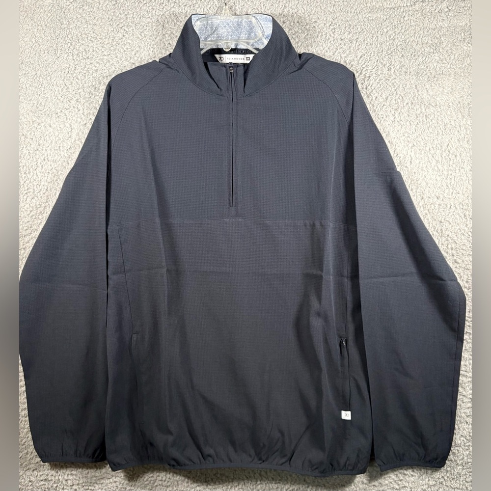 7 Diamonds Oxygenate 1/4 Zip Pullover Men’s Sz Medium Anti-Odor Quick Dry Black